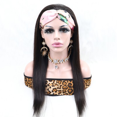 New cheap luxury No lace wigs human hair virgin brazilian headband wigs