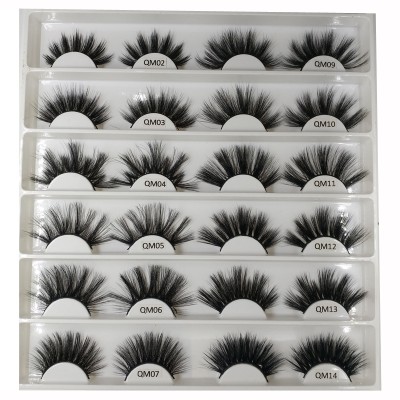 Eyelash factory wholesale luxury reusable long 25mm 3d silk eyelashes