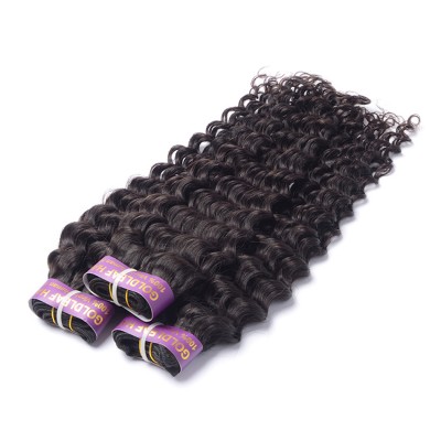 Without chemical virgin Malaysian human hair extension deep wave hair bundles