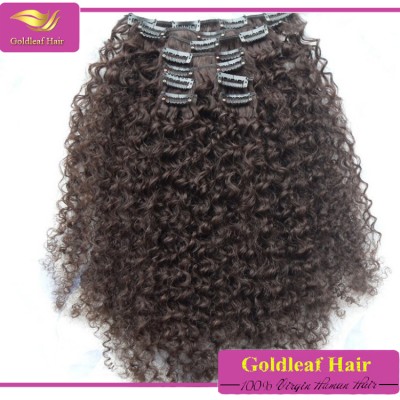 wholesale virgin unprocessed malaysian hair curly black clip in hair extensions