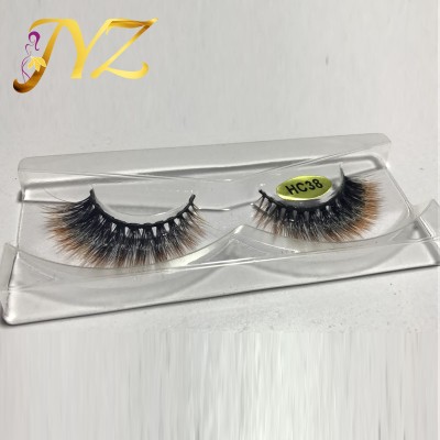 Summer hot wholesale charming 3d colored fiber eyelash