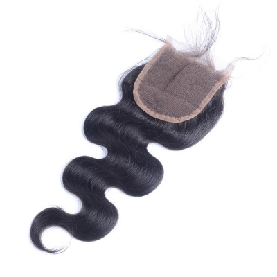 Factory stocks bleached knots 4x4 5x5 6x6 virgin raw swiss lace human hair closure with baby hair