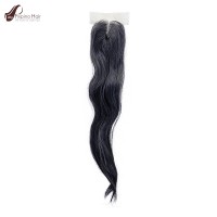 Natural Slightly WavyFolded Swiss Lace Frontal Human Hair